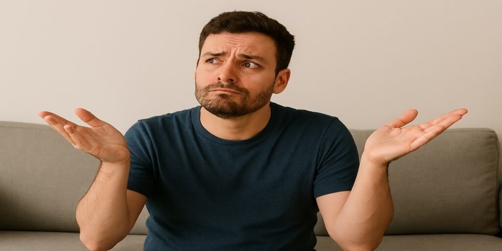 Pessoa em ambiente de trabalho segurando celular com mensagem sobre gasto de R$250 em roupas